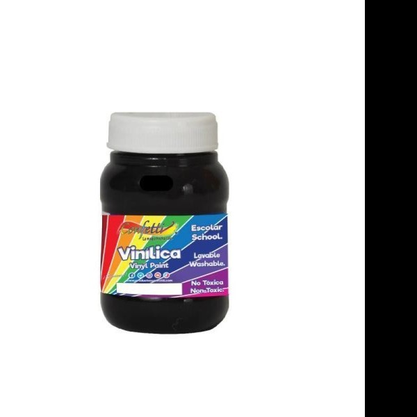 PINTURA VINILICA 100ML CONFETTI NEGRO C.12